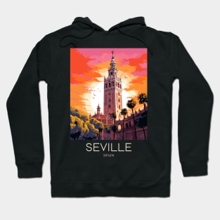 A Pop Art Travel Print of Seville - Spain Hoodie